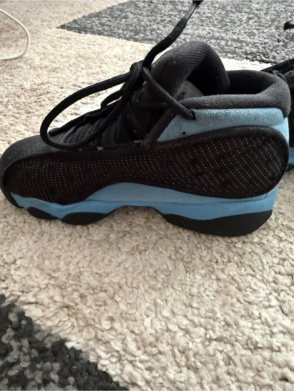 Nike Air Jordan 13 Black & Light Blue Retro Toddler 12C Basketball Shoes